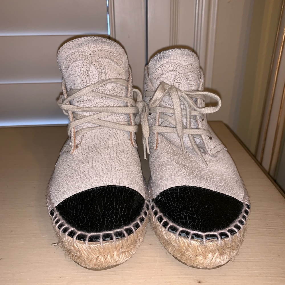 Chanel espadrille booties
